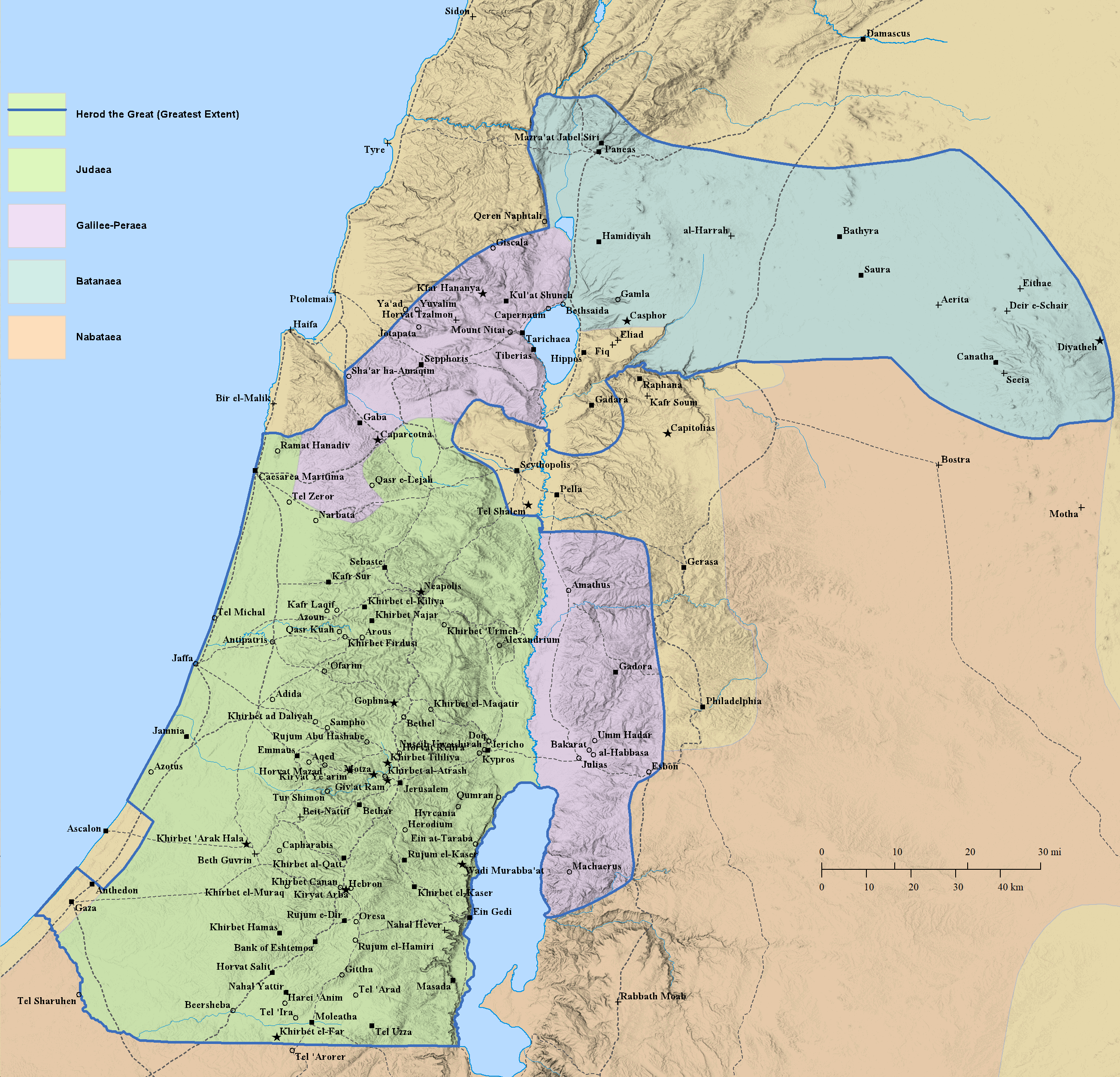 1st Century Palestine Map